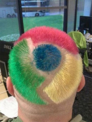 Chrome Funny Picture: New Google Chrome Haircut Style