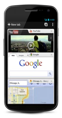 Screenshot: Google Chrome for Android Beta - 2