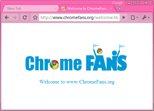 The screenshot of Hot Pink Google chrome theme, free download