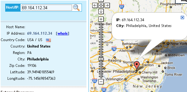 Screenshot-1: Hiding your Non-US IP Address