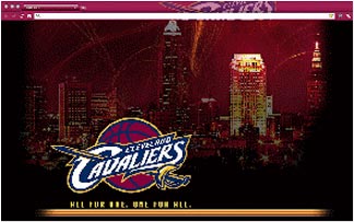 Chrome theme screenshot: Cleveland Cavalier