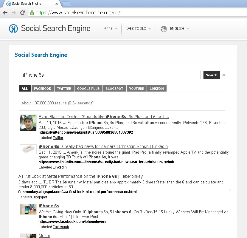 Social Search Engine