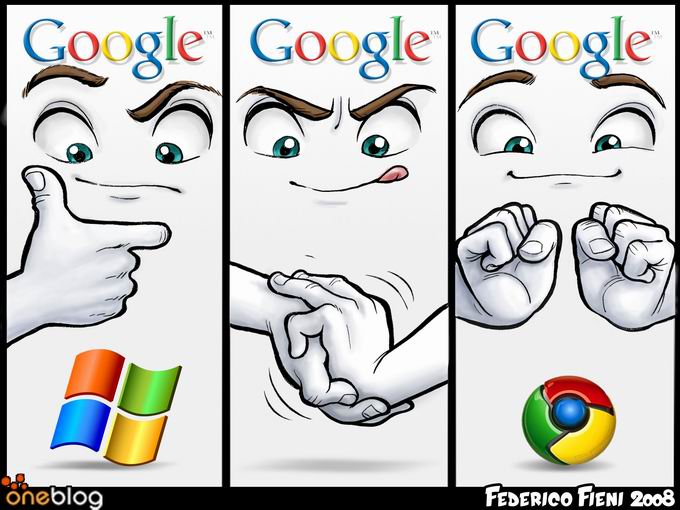 Federico Fieni's Graphic : Google Vs Microsoft = Chrome?