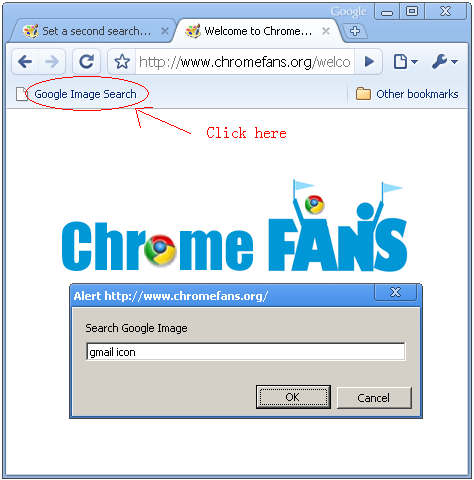 Set a second search engine in Google Chrome